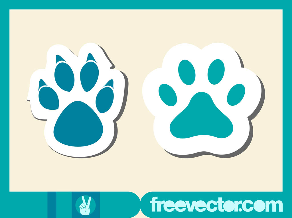 1024x765 Paw Stickers Vector Vector Art Graphics