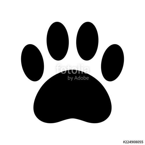 500x500 Dog Paw Vector Icon Logo French Bulldog Footprint Cartoon Bear Cat