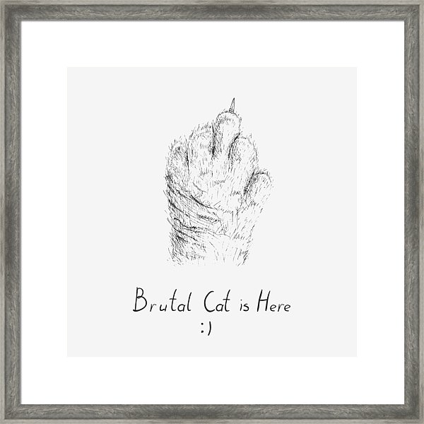 600x600 Hand Drawn Sketch Of Cat Paw, Vector Illustration Brutal Cat