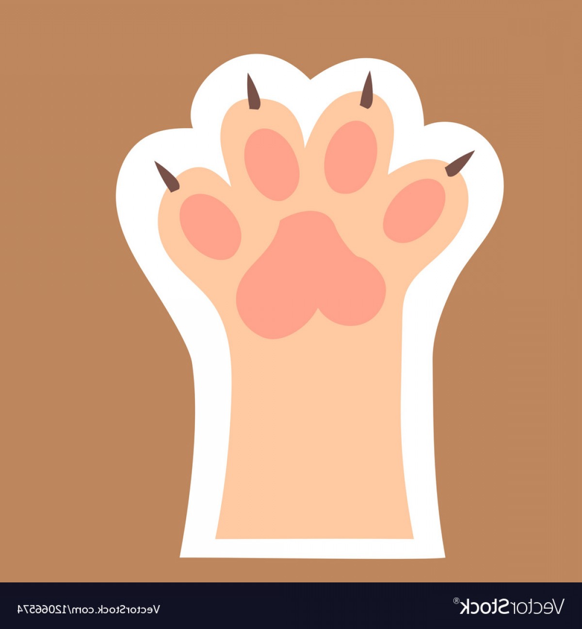 1200x1296 Cat Paw Print With Claws Vector Soidergi