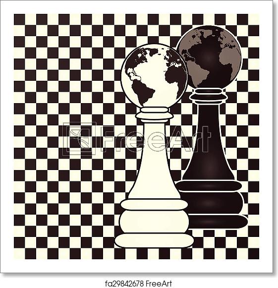 561x581 Free Art Print Of Chess Earth Pawn, Vector Chess Earth Pawn