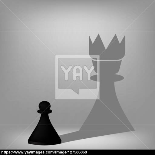 512x512 Black Pawn Vector