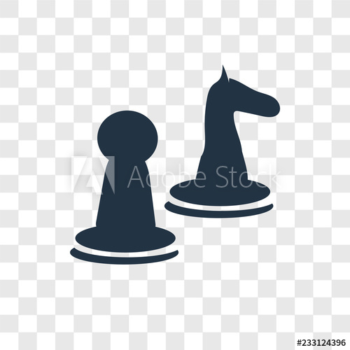 500x500 Pawn Vector Icon Isolated On Transparent Background, Pawn