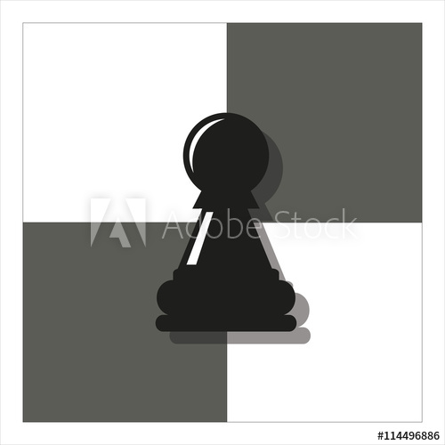 500x500 Pawn Vector Image