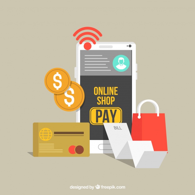 626x626 Set Of Items About Online Payment Vector Free Download
