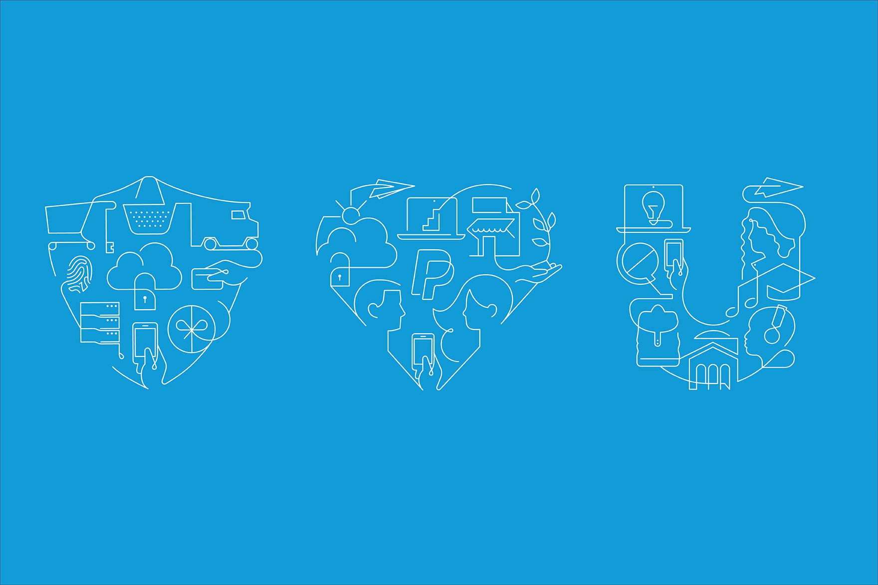 1760x1173 Paypal Design Icons Illustration, Icon Design, Illustration Art