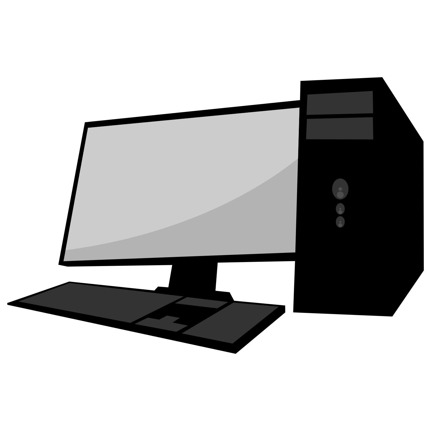 1500x1500 Vector For Free Use Pc With A Gray Display