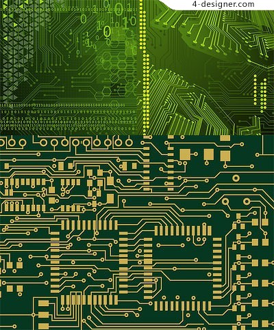 400x483 Designer Precision Pcb Electronic Board Vector Material