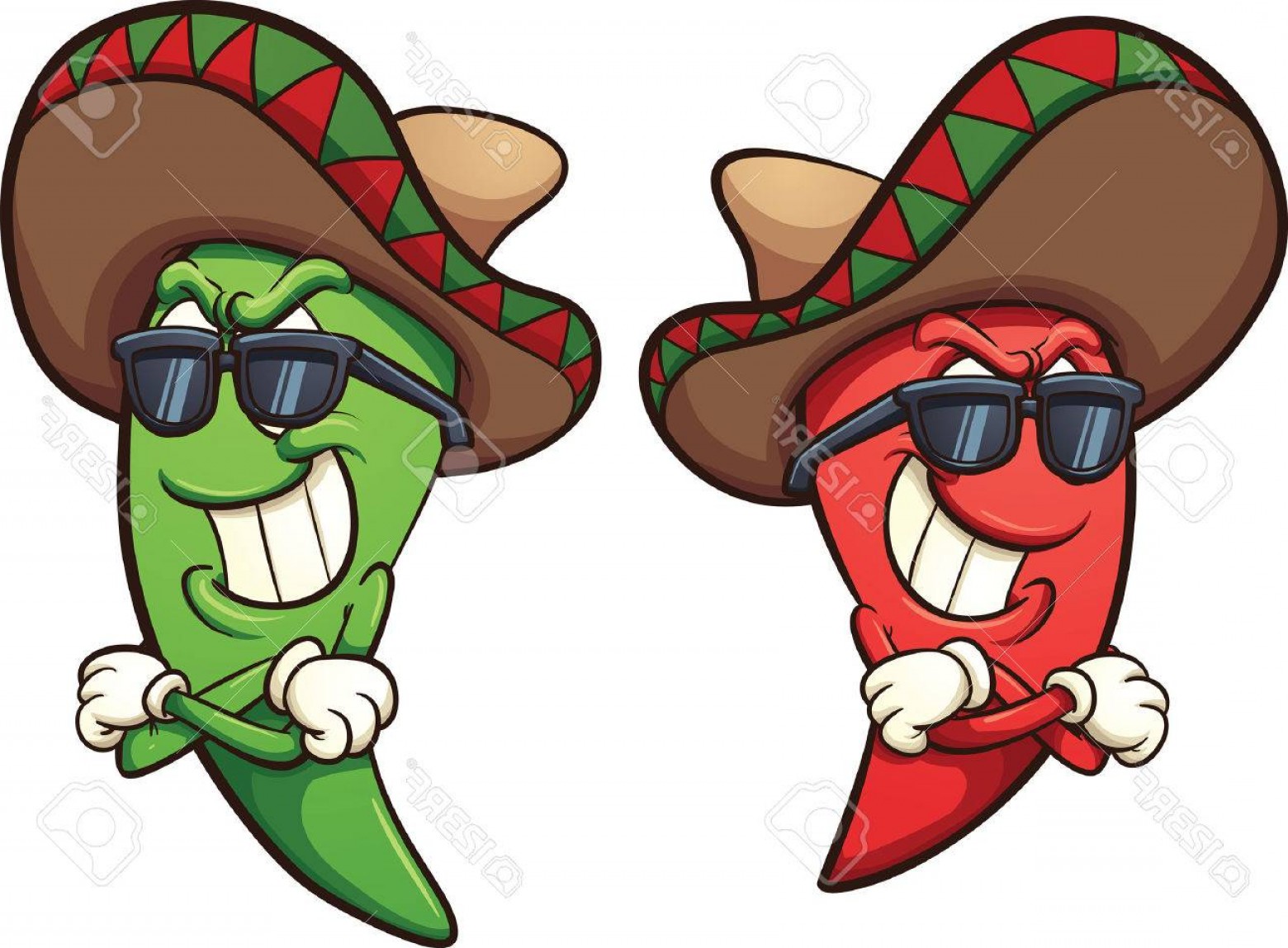 Photostock Vector Mexican Red And Green Chili Peppers Vector Clip 1560x1148 Photostock Vector Mexican Red And Green Chili Peppers Vector Clip