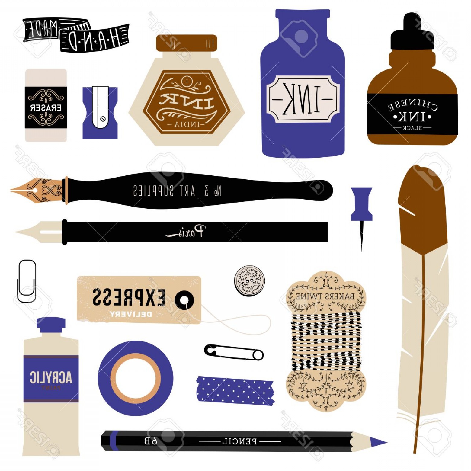 Photostock Vector Vintage Vector Art Tools Ink Fountain Pe Tag 1560x1560 Photostock Vector Vintage Vector Art Tools Ink Fountain Pe Tag