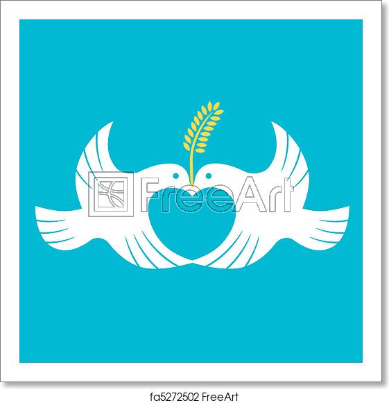 561x581 Free Art Print Of Peace Dove Vector Love Symbol, Peaceful Dove