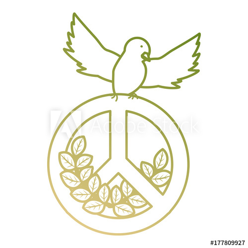 500x500 Peace Dove Vector Illustration