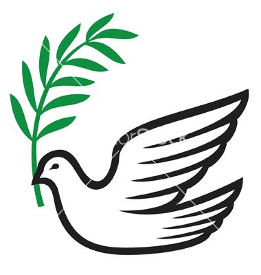 380x400 Peace Dove Vector Art