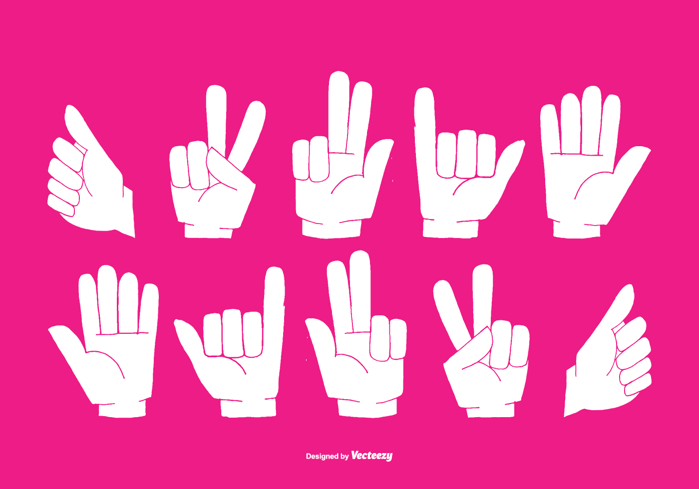 1400x980 Peace Fingers Free Vector Art