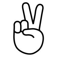 200x200 Peace Sign Hand Free Vector Art