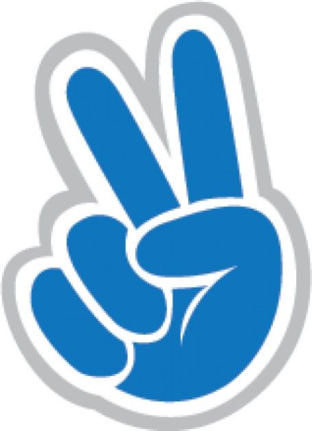 454x626 Blue Hand With Peace Sign Ideas In Free Vector Art