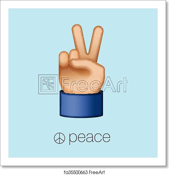 561x581 Free Art Print Of Peace Sign, Hand Showing Two Fingers Peace Sign
