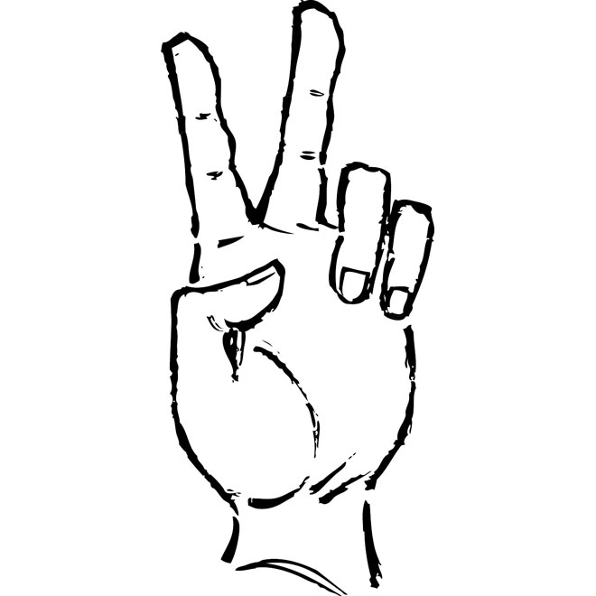 660x660 Peace Sign Free Vector