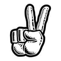 200x200 Peace Sign Hand Free Vector Art