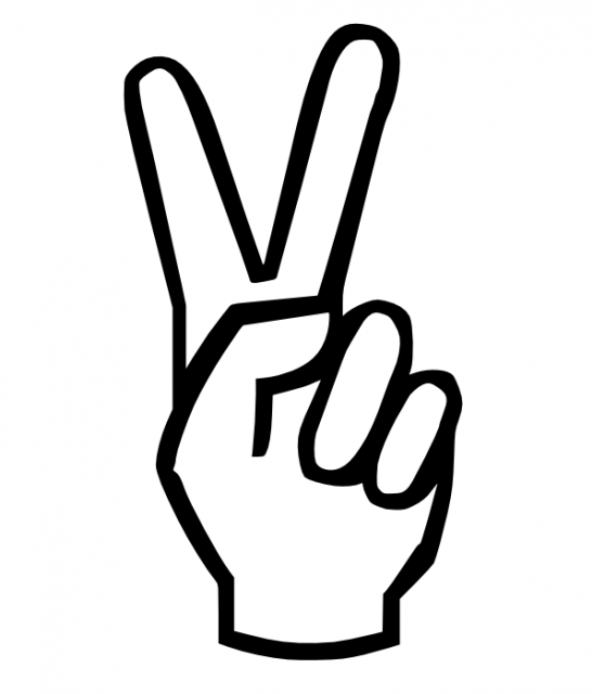 546x640 Peace Sign Hand Png Image Vector, Clipart