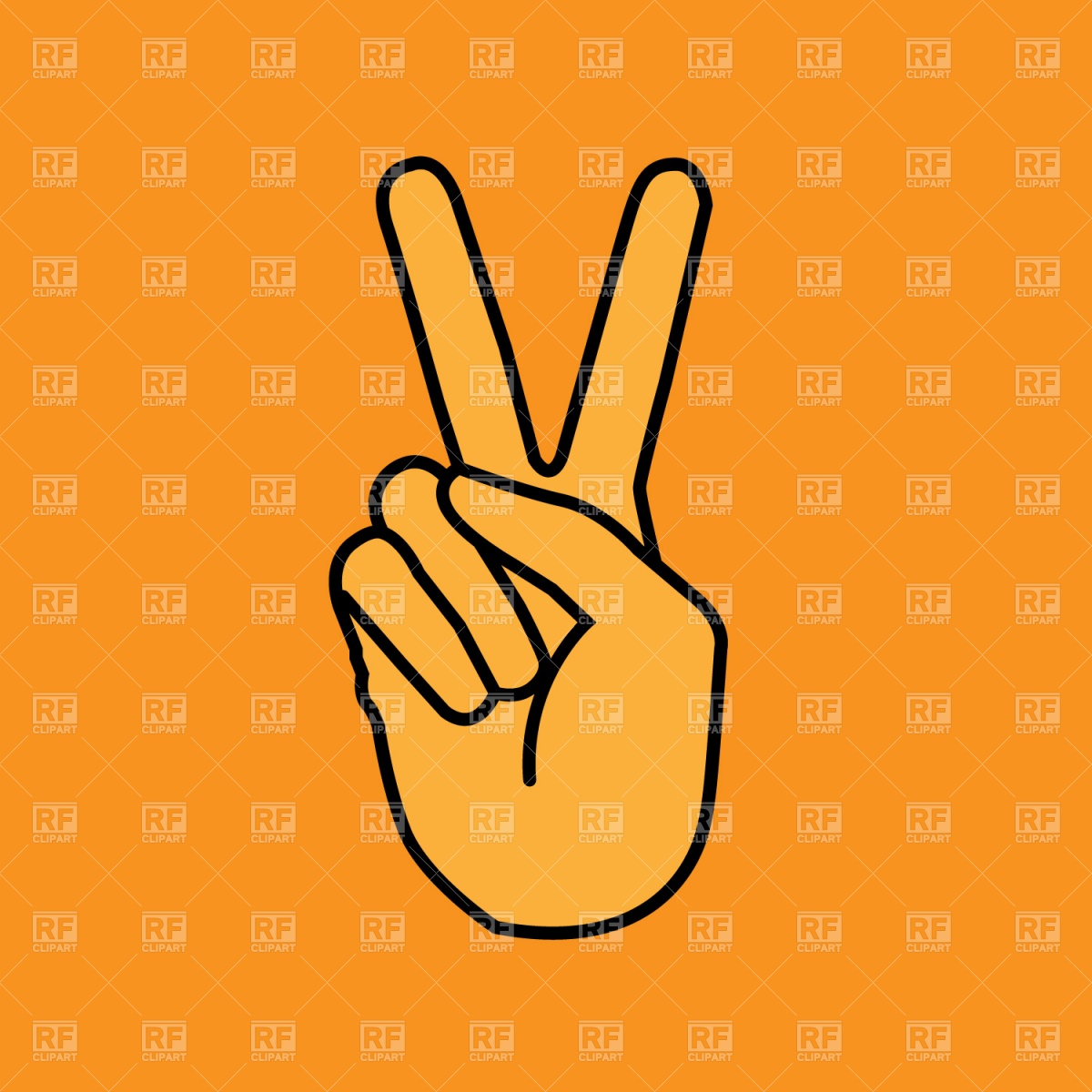 1200x1200 Peace Hand Vector Image Of Signs, Symbols, Maps Prague