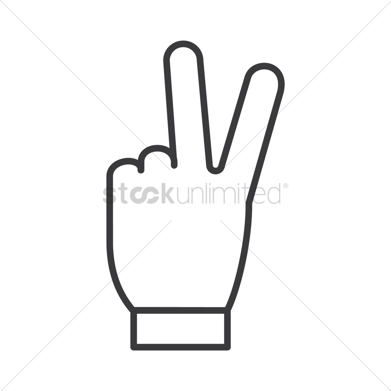 1300x1300 Peace Hand Sign Vector Image