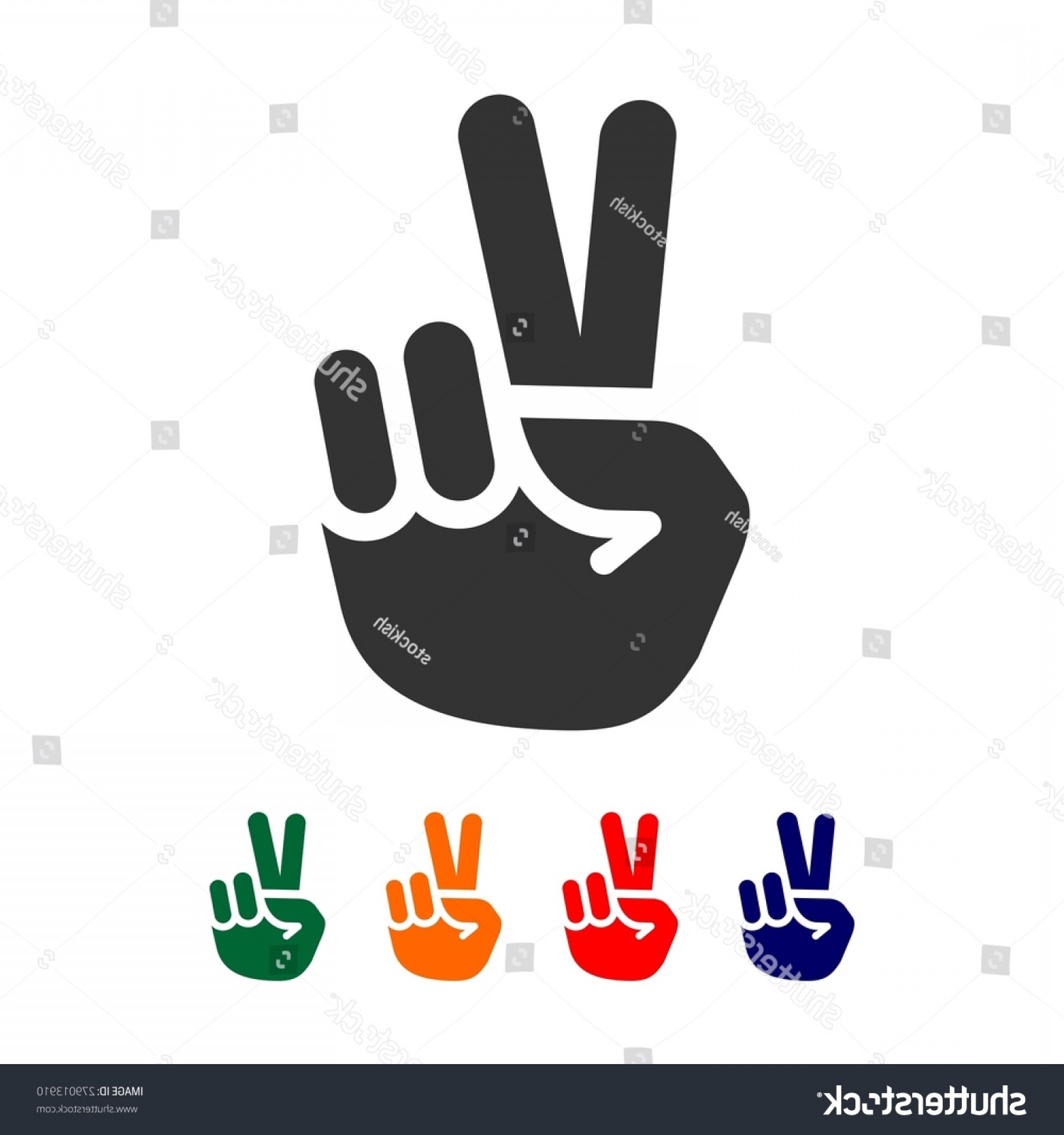 1800x1920 Vector Peace Sign Hand Showing Two Soidergi
