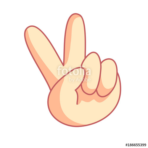 500x500 Victory Peace Hand Gesture Two Fingers Up Peace Sign Hand