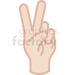 300x300 White Hand Peace Gesture Vector Icon Clipart Royalty Free Gif