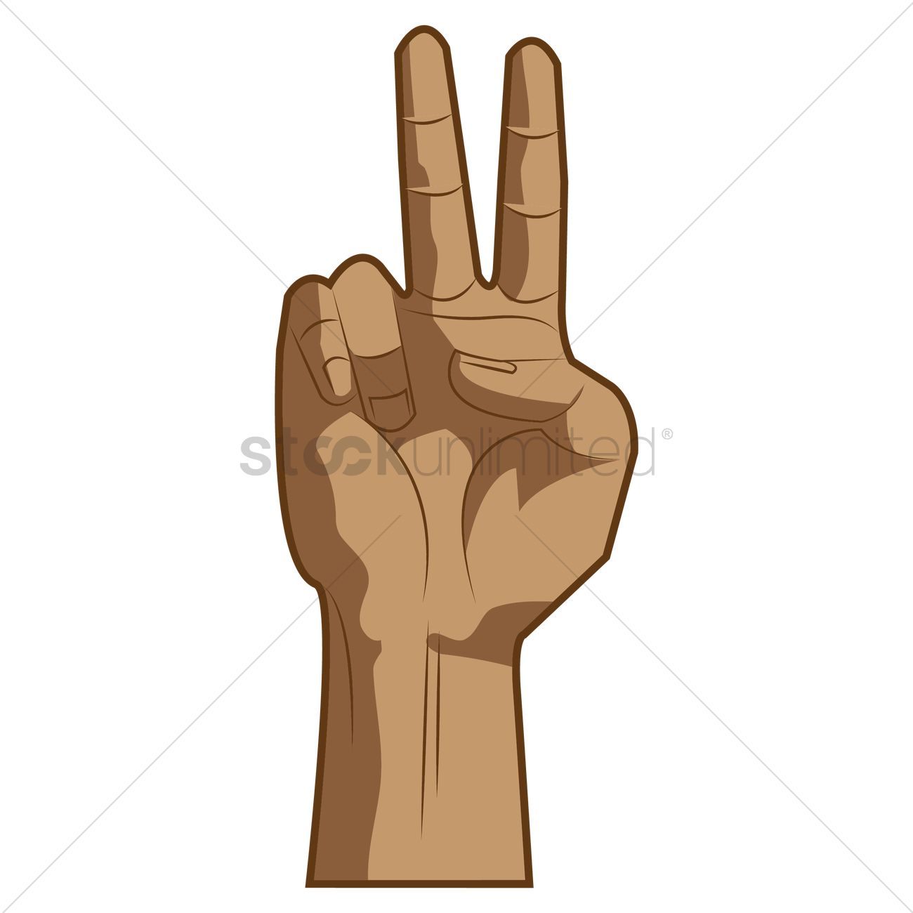 1300x1300 Hand Showing Peace Sign Vector Image
