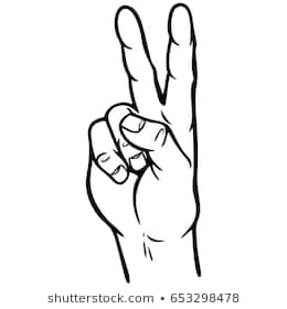 260x280 Peace Sign Hand Vector Free