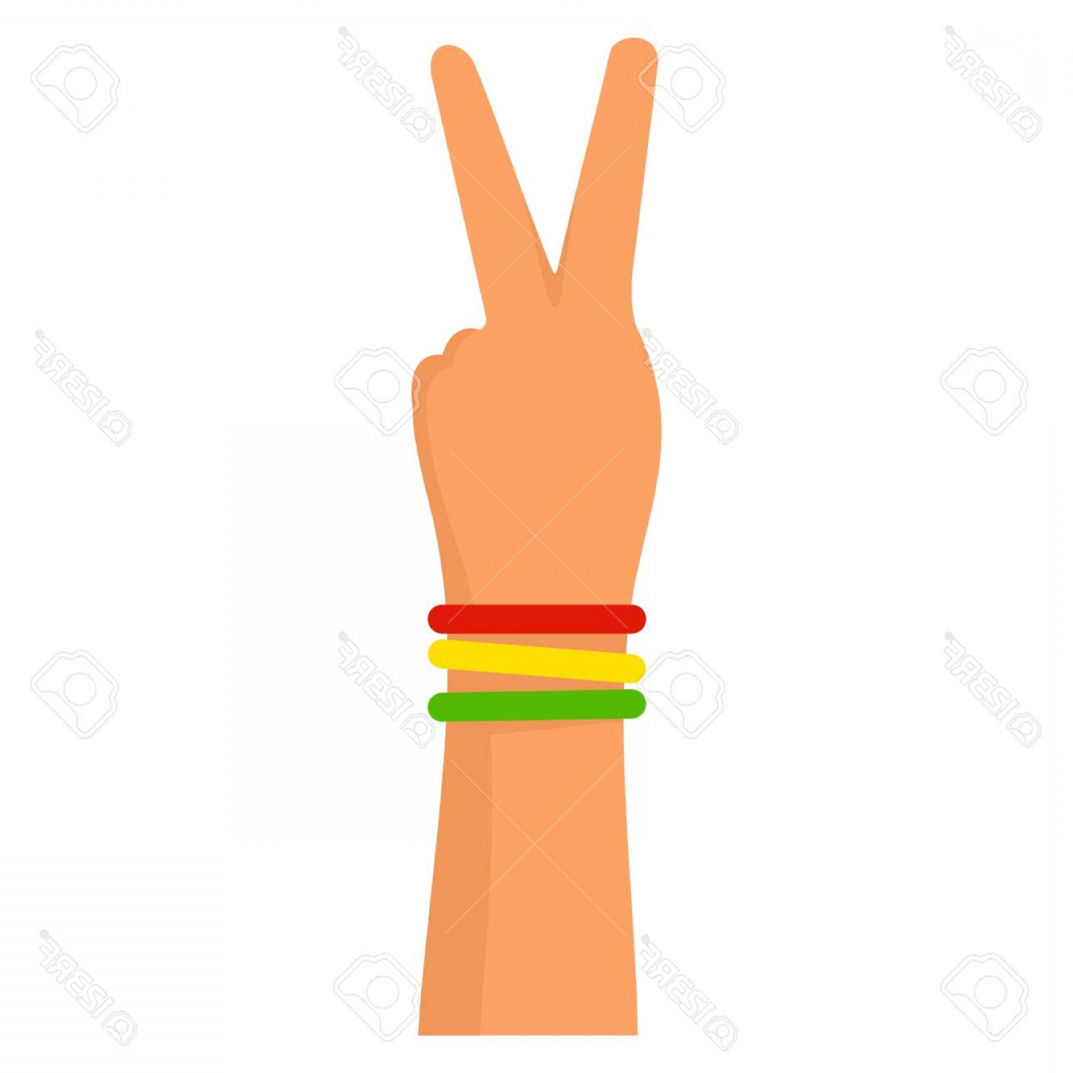 1560x1560 Photostock Vector Hand Peace Sign Icon Flat Style Studiogrfx