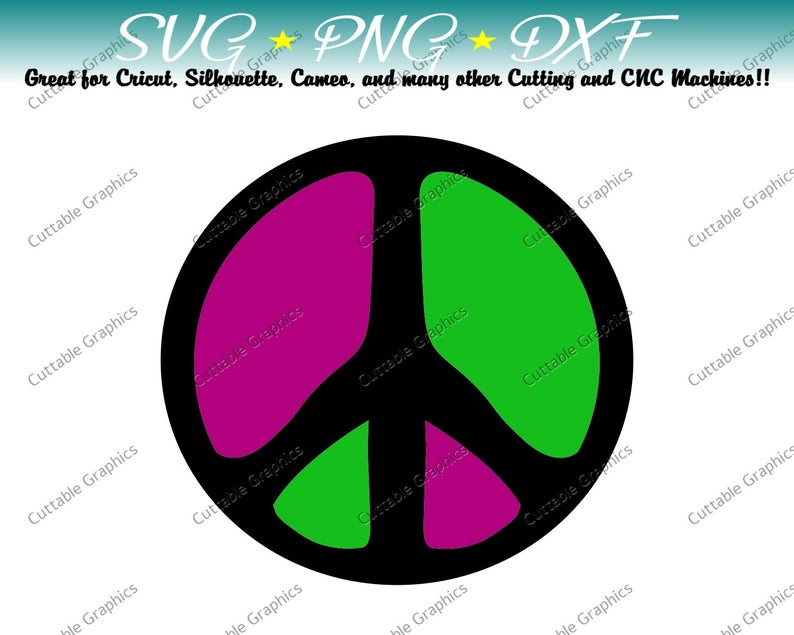 794x635 Groovy Peace Sign Dxf Vector Etsy