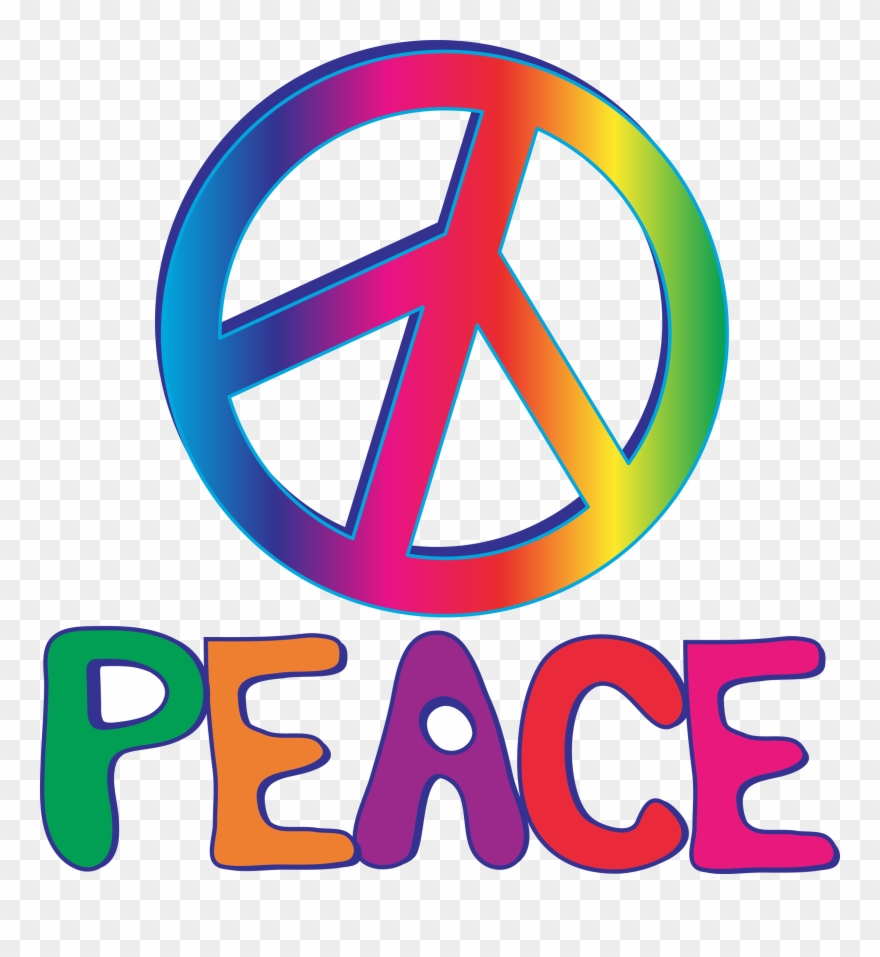 880x957 Illustration Of Peace Text With Peace Sign Vector Art