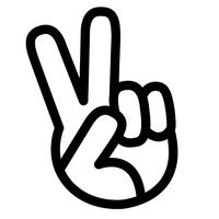 200x200 Peace Sign Hand Free Vector Art