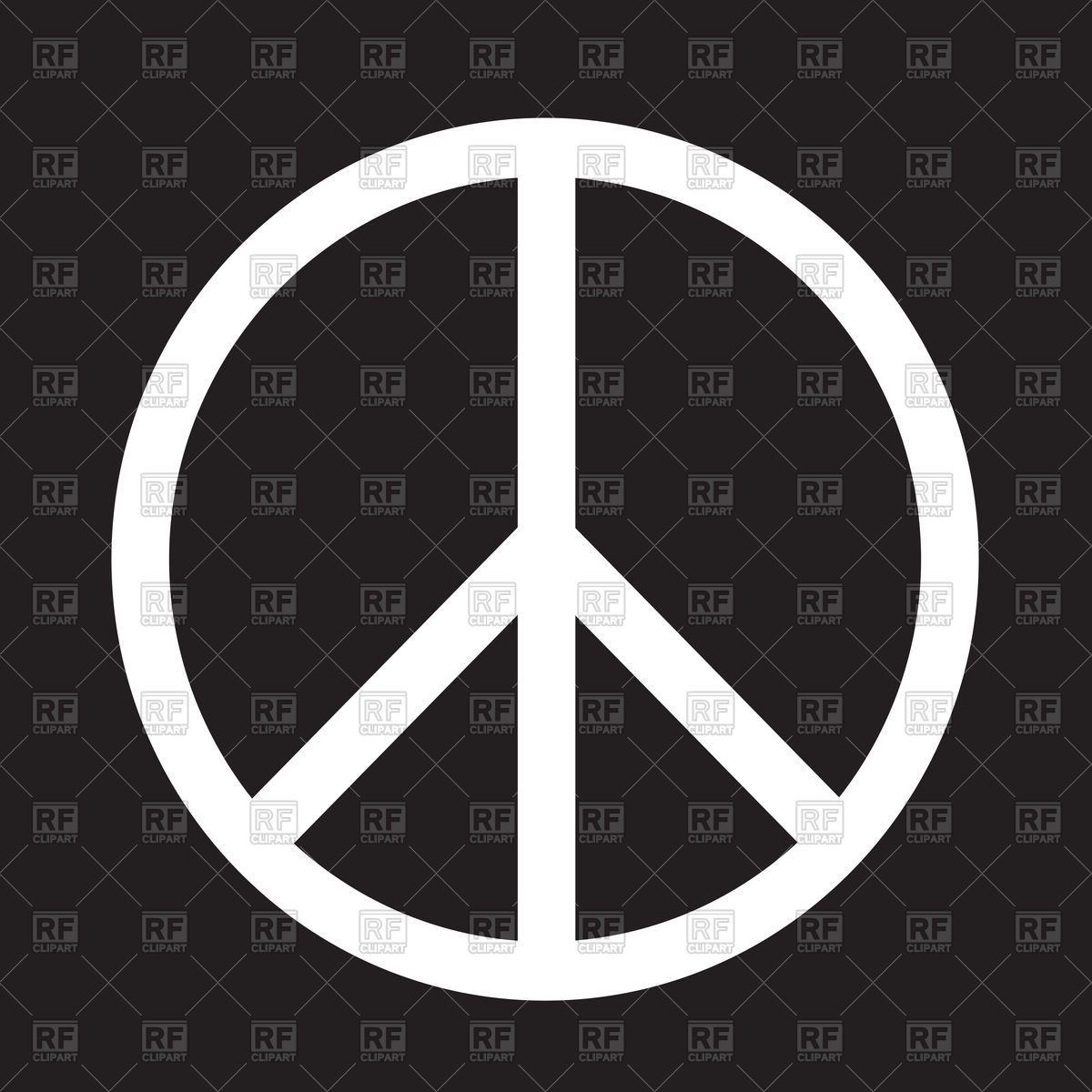 1200x1200 Peace Sign On Black Background Vector Image Of Icons And Emblems