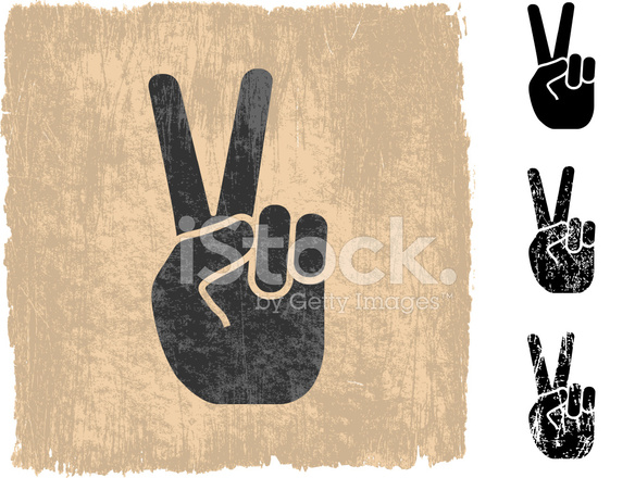 584x440 Peace Sign On Royalty Free Vector Background Stock Vector