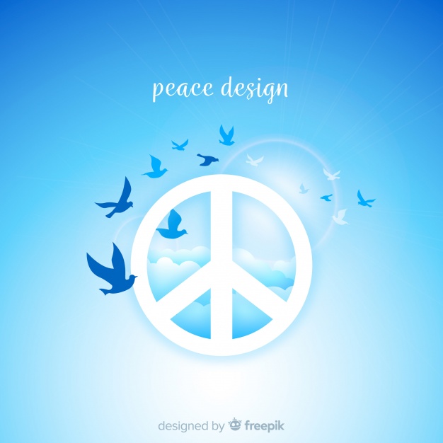 626x626 Birds Peace Sign Background Vector Free Download