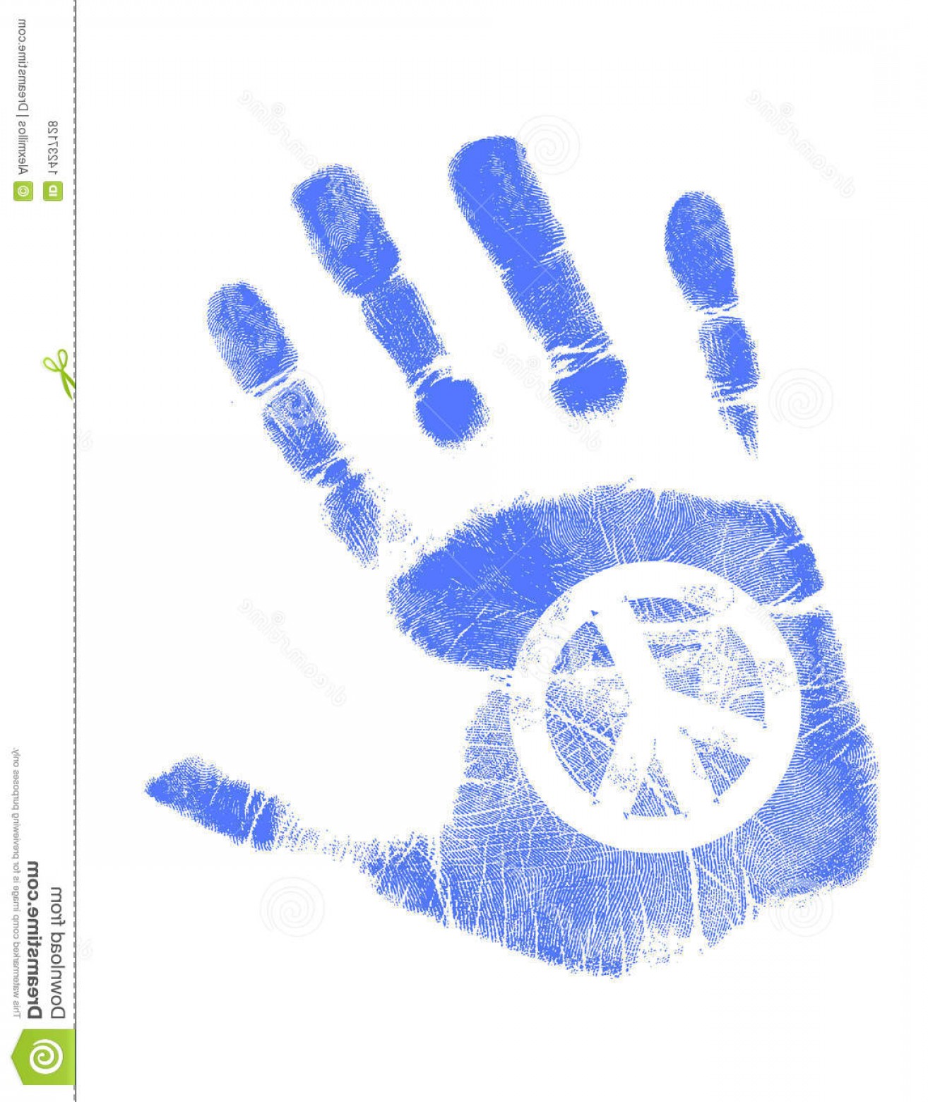 1314x1560 Royalty Free Stock Photos Hand Print Vector Peace Sign Image