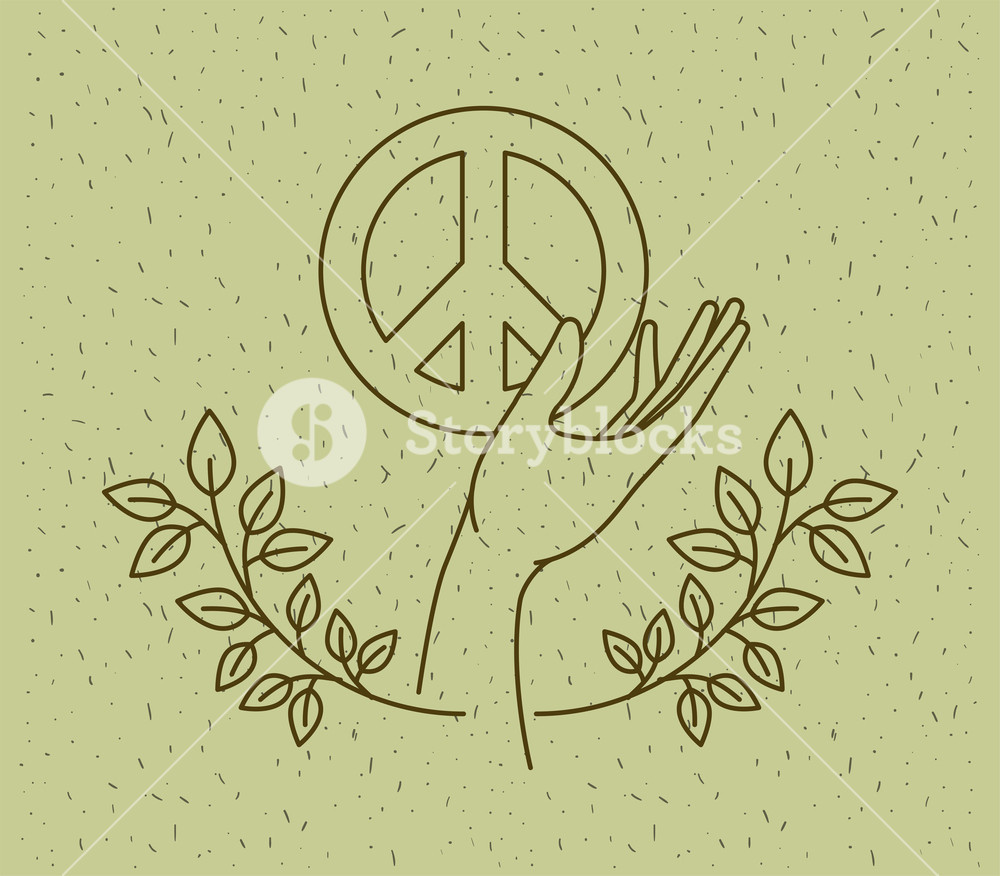 1000x876 Hands With World Peace Symbol Vector Illustration Design Royalty