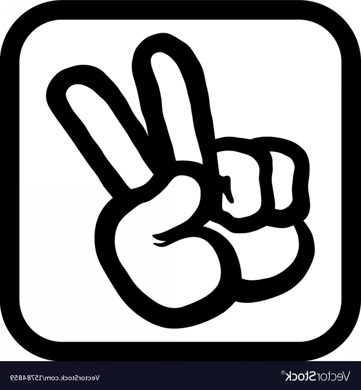 1200x1296 Hand Peace Sign Cartoon Vector Soidergi