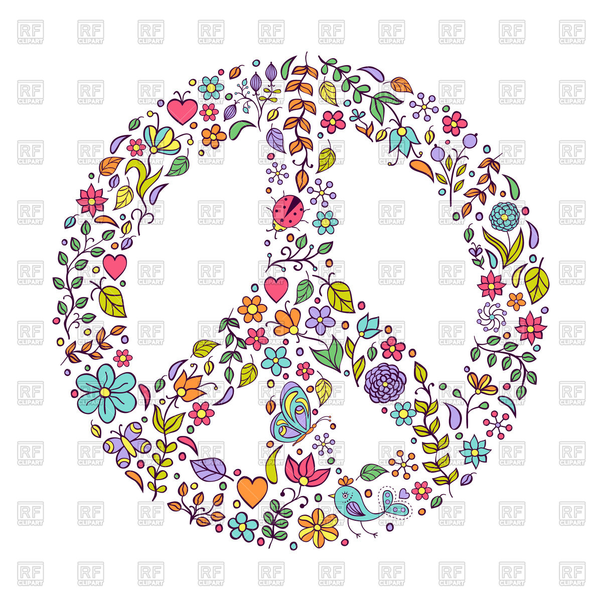 1200x1200 Floral Symbol Of Peace Vector Image Of Signs, Symbols, Maps