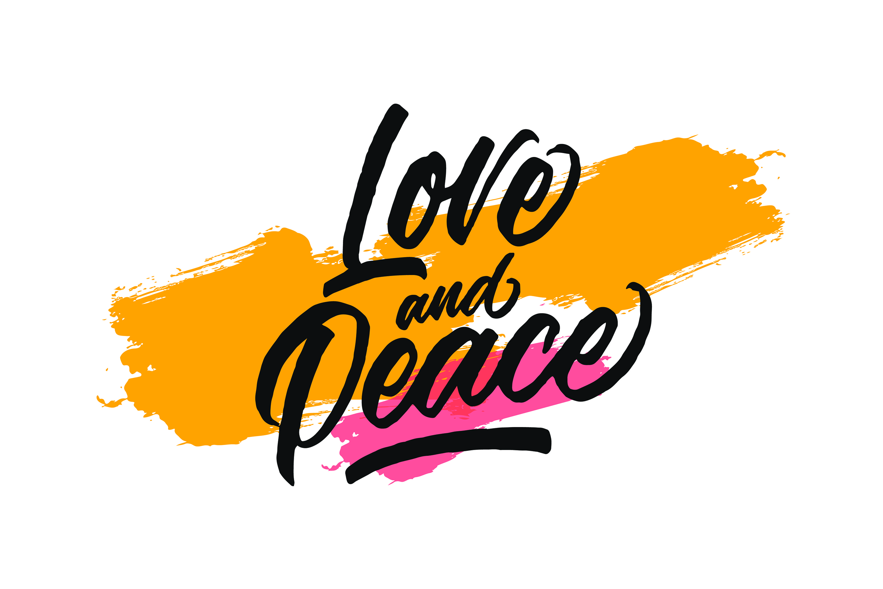 3000x2000 Love And Peace Vector Graphic