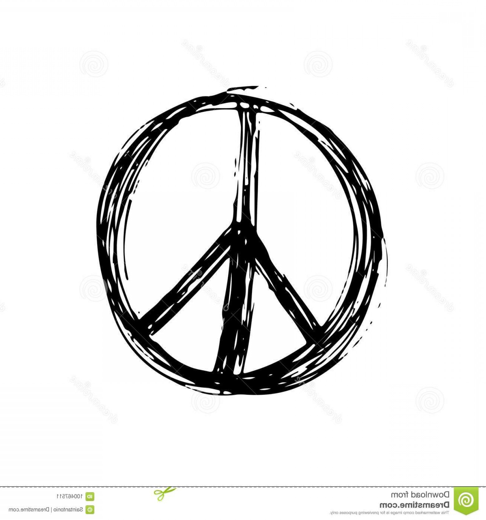 1560x1668 Peace Symbol Hand Drawn Grunge Hippie Pacifist Sign Vector
