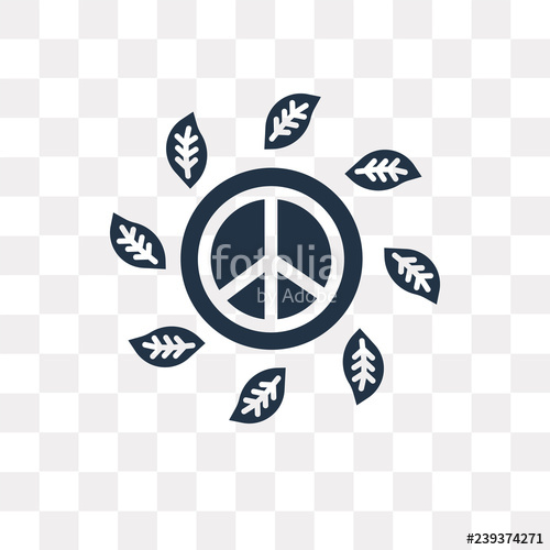 500x500 Peace Vector Icon Isolated On Transparent Background, Peace