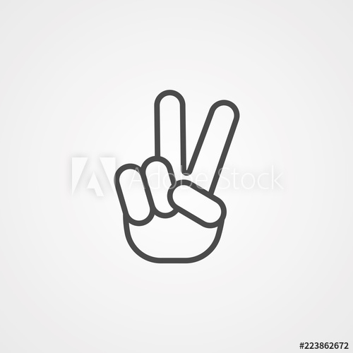500x500 Peace Vector Icon Sign Symbol