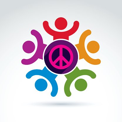 416x416 Society Taking Care About The Peace, Vector Symbol Premium Clipart
