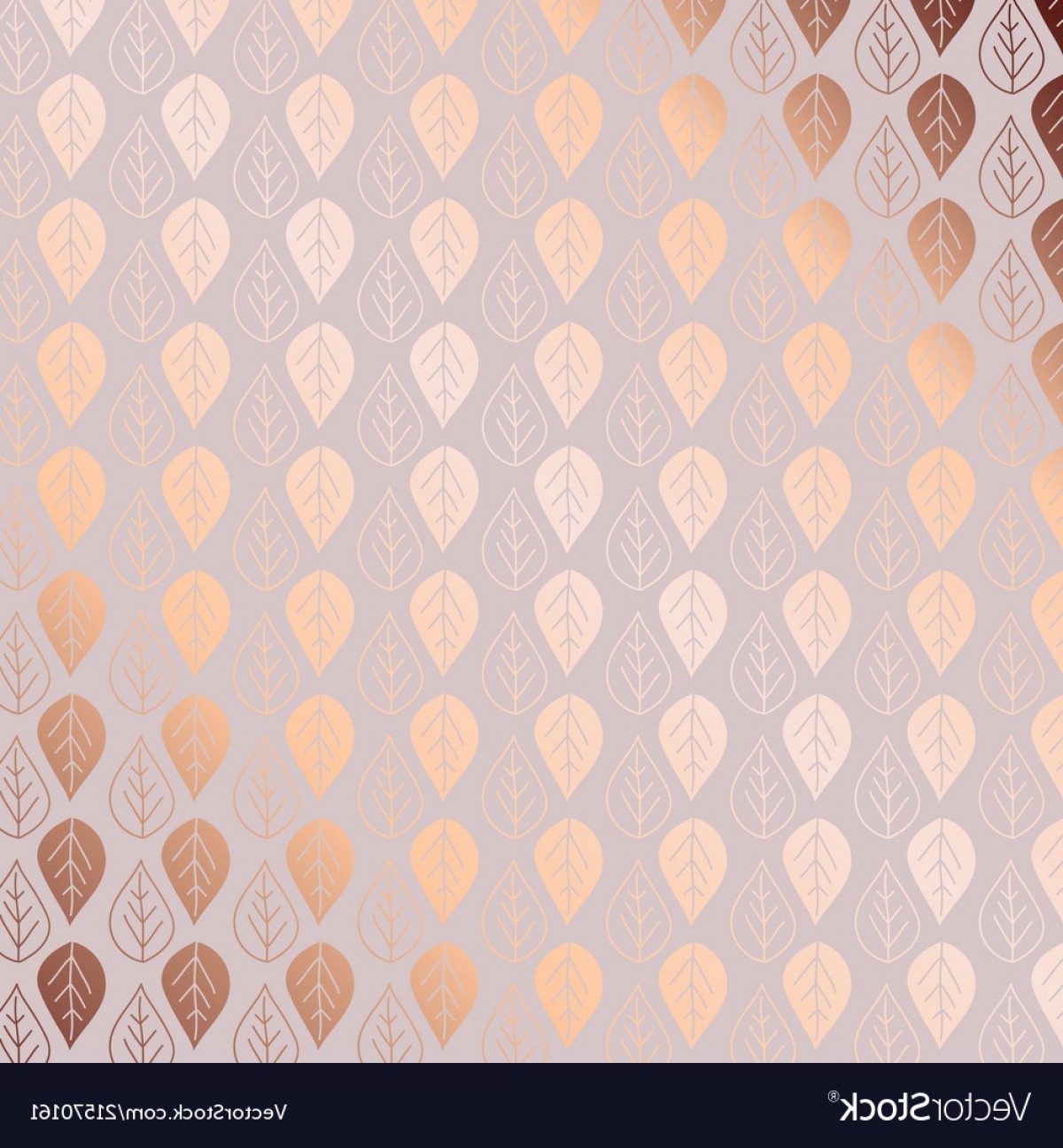 1200x1296 Rose Gold Leaf Pattern Background Vector Handandbeak