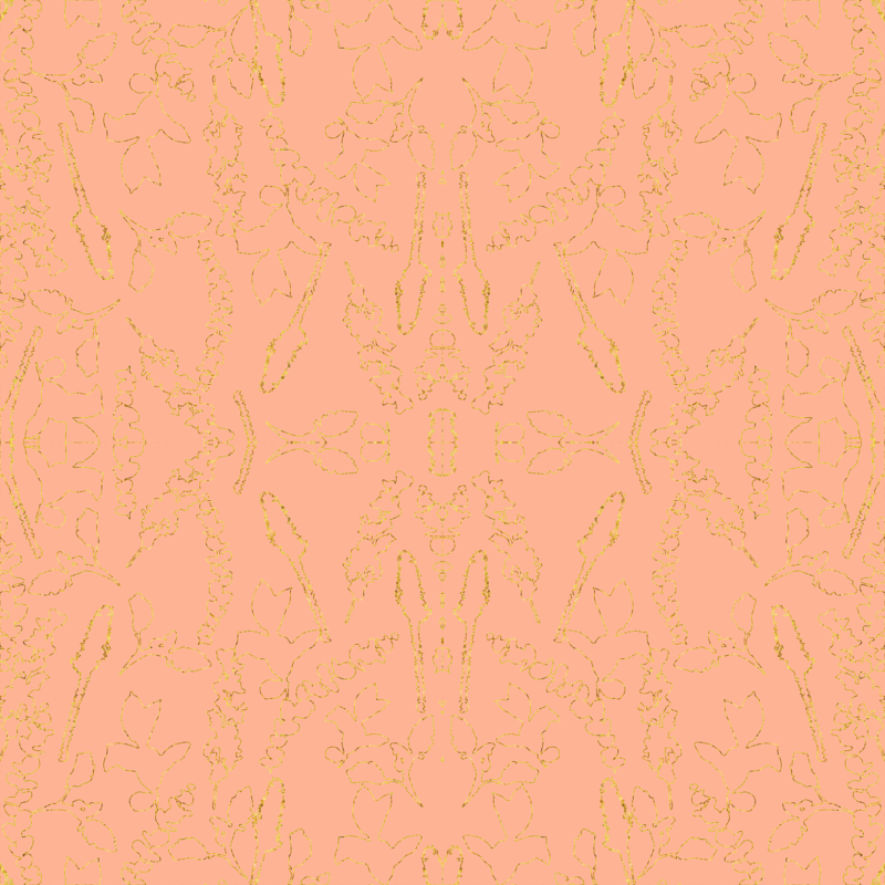 800x800 White Silhouette Of Grass And Plants Closed On Peach Background