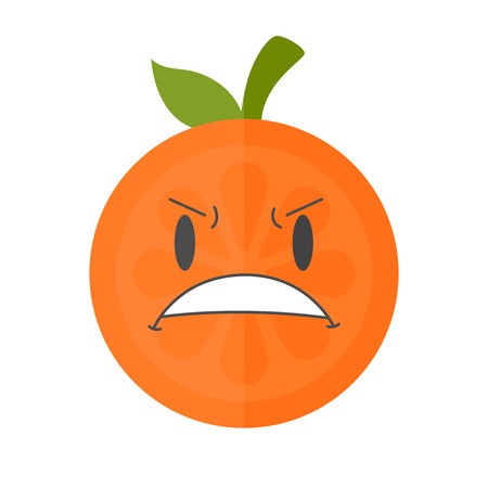 Furious Face Emoji Furious Orange Fruit Emoji Vector Flat Design 450x450 Furious Face Emoji Furious Orange Fruit Emoji Vector Flat Design